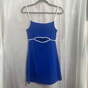 Forever 21 Royal Blue Ribbed Cutout Camisole Dress Mini M Y2K Style Skate Tennis